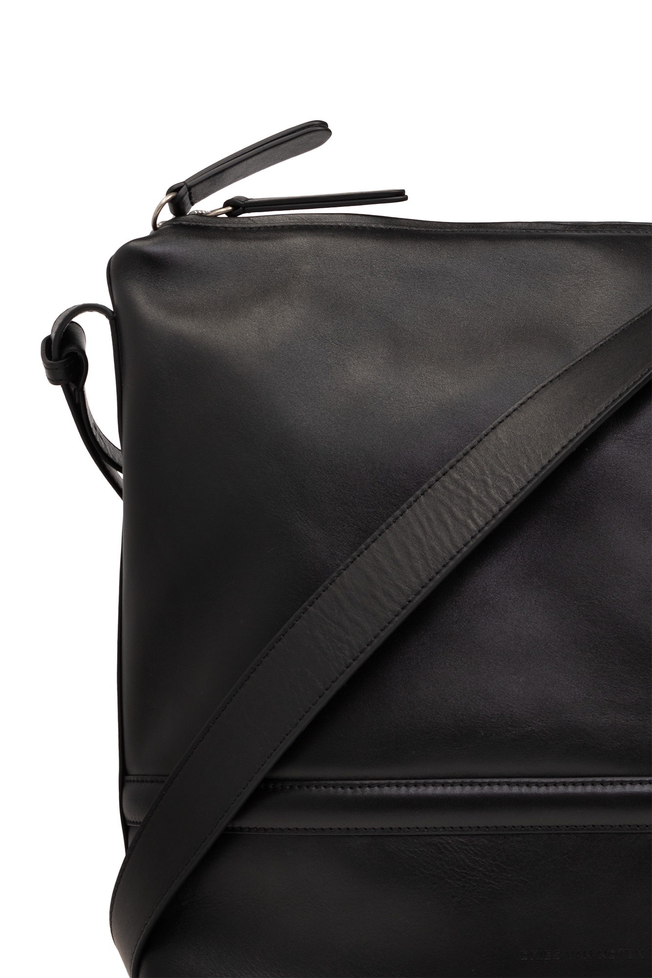 Dries Van Noten Zipper Shoulder Bag In Black