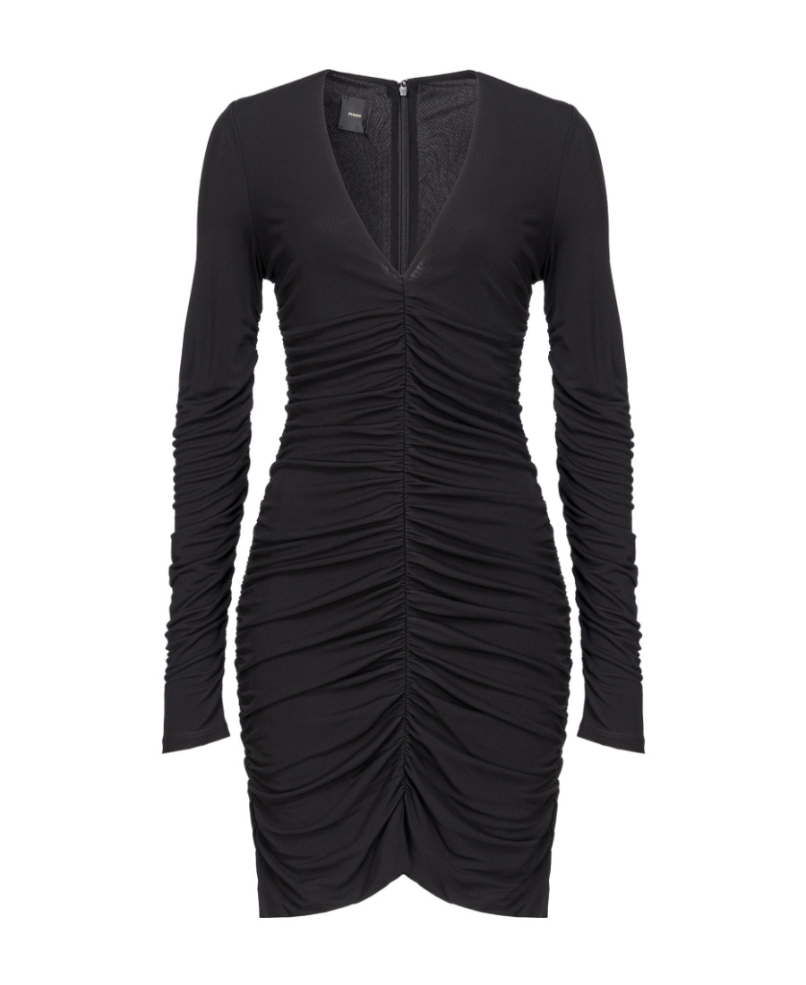 Pinko Black Nylon Dress In Black
