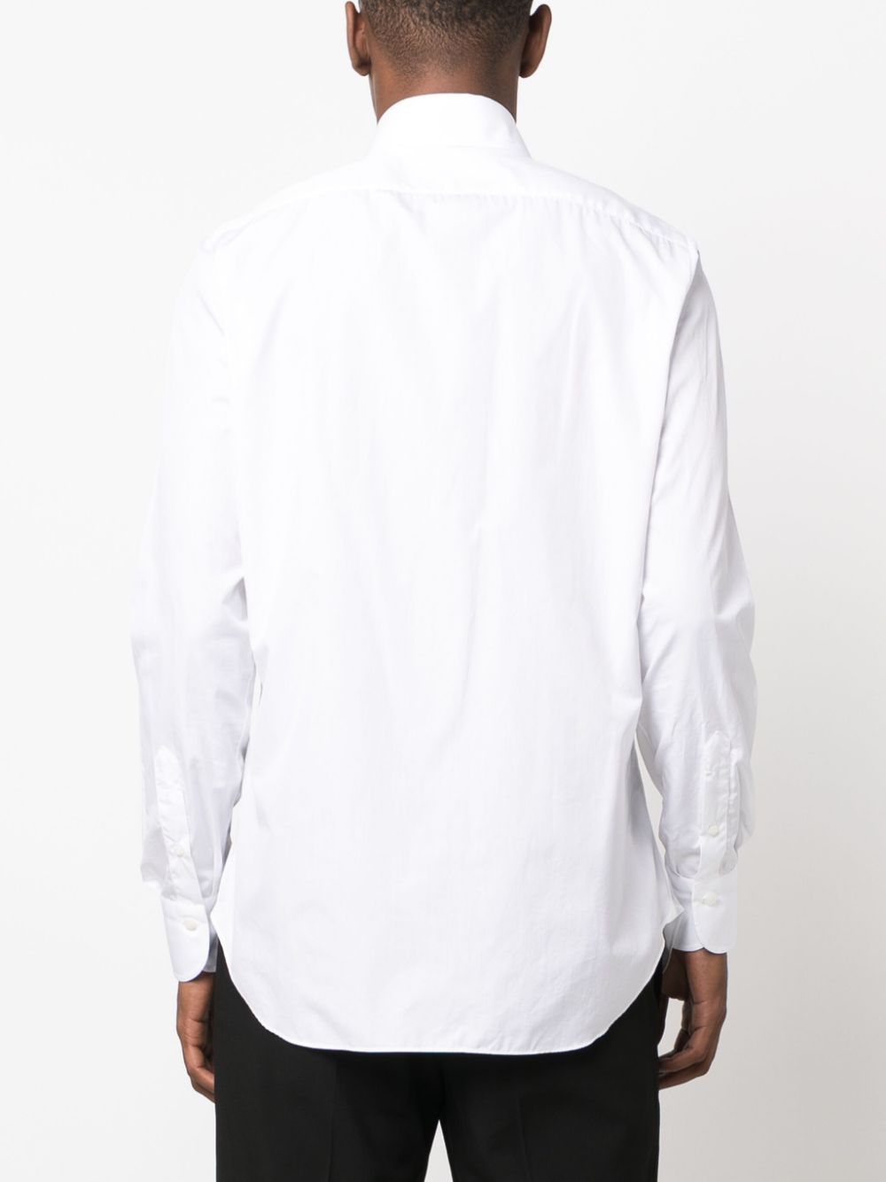 Finamore 1925 Napoli Slim Fit Flannel Shirt In White