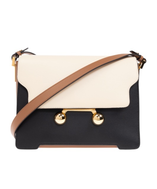 Marni Medium Trunkaroo Shoulder Bag In White