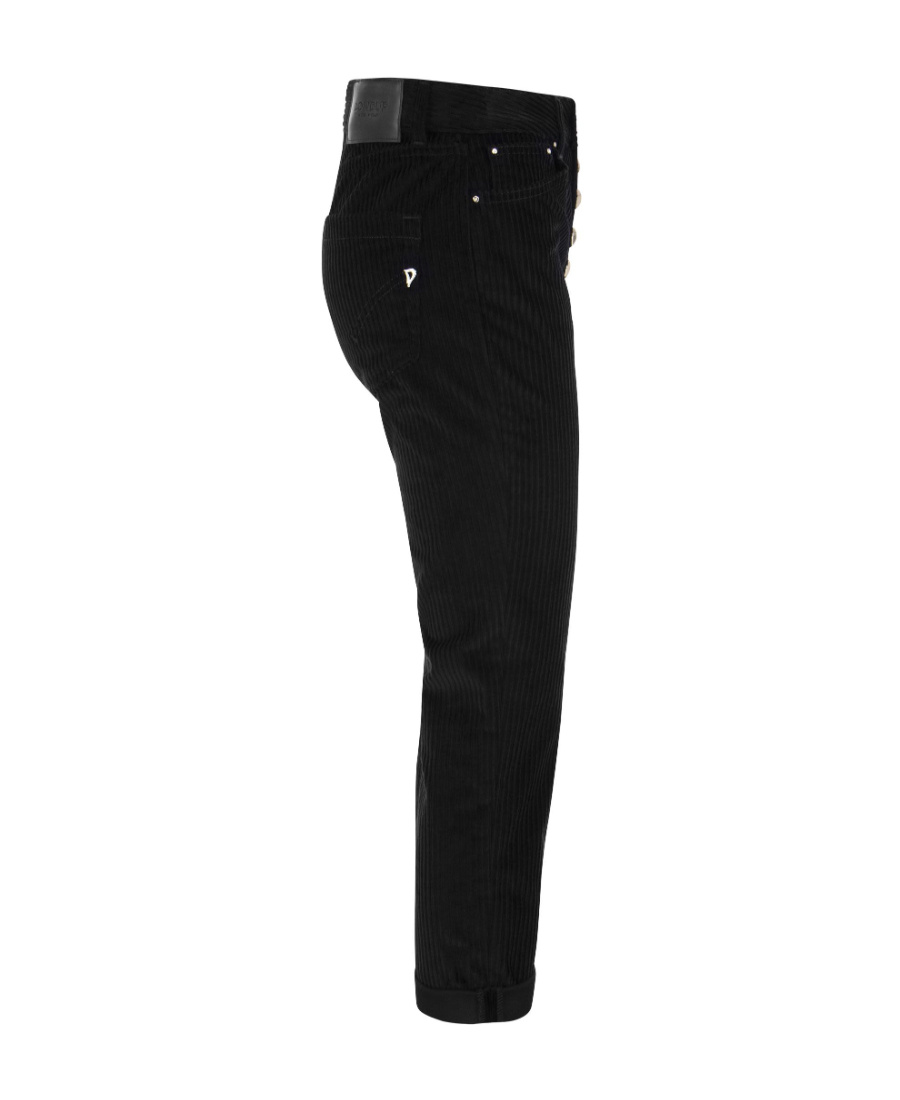Shop Dondup Belt Ring Denim Trousers In Black
