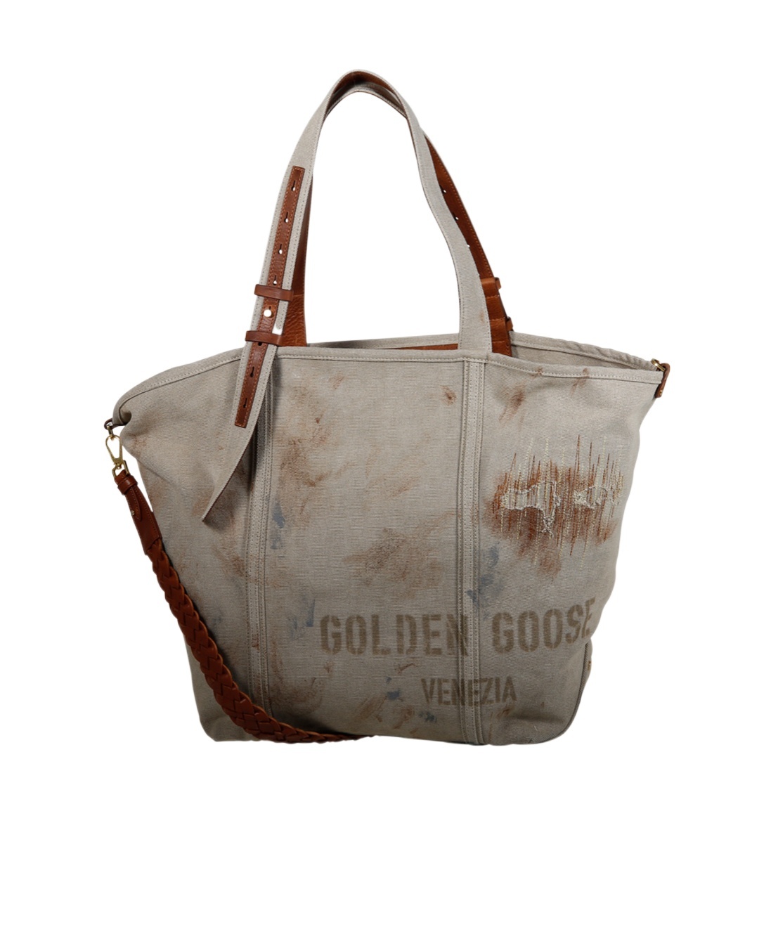 Golden Goose Logo Shoulder Bag In Green