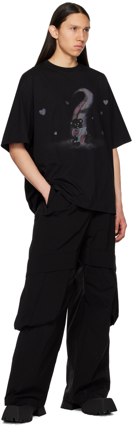 We11 Done Teddy Bear Graphic-print T-shirt In Black