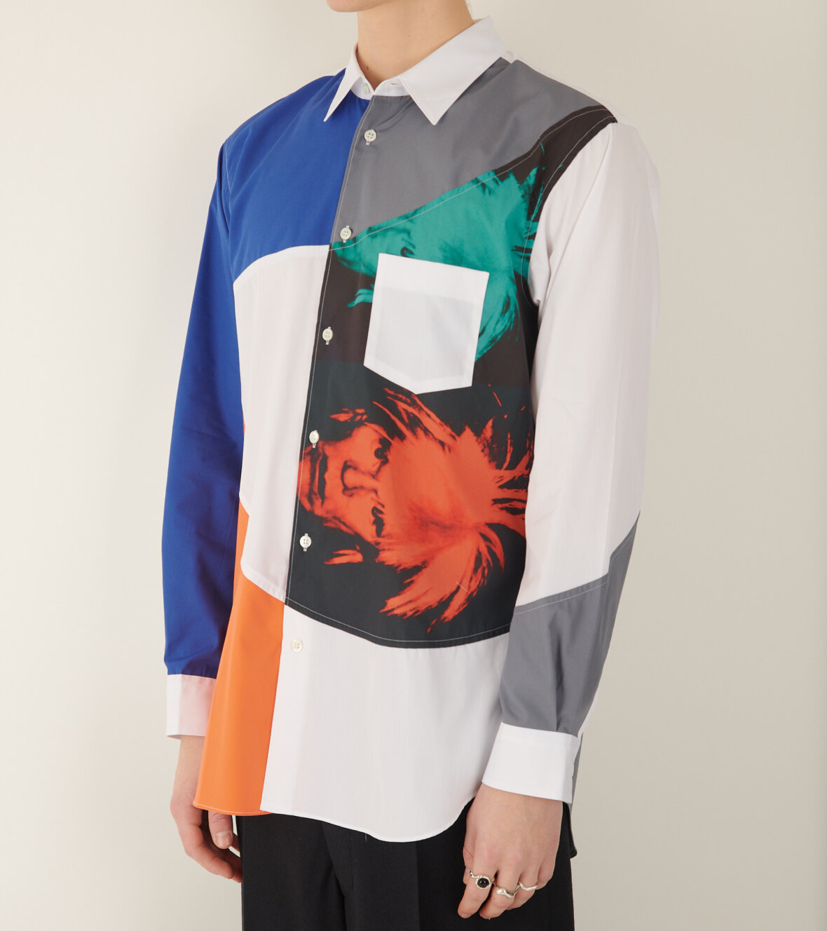 Comme Des Garçons Long-sleeved Shirt In Multicolor