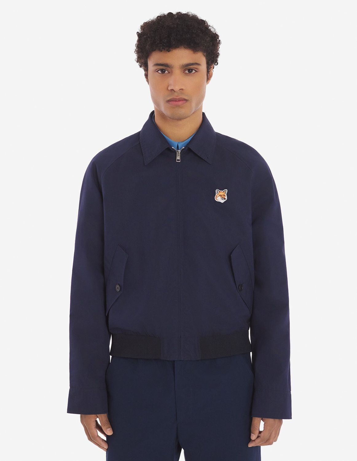 MAISON KITSUNÉ MAISON KITSUNÉ FOX HEAD PATCH ZIPPED JACKET