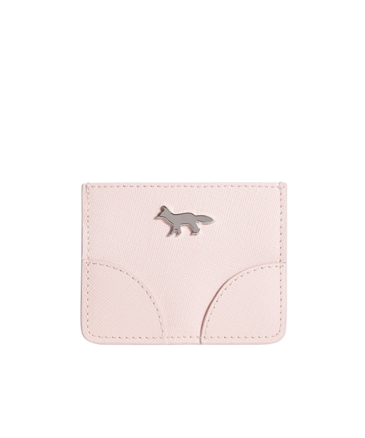 Shop Maison Kitsuné Rectangular Card Holder In Rose Water