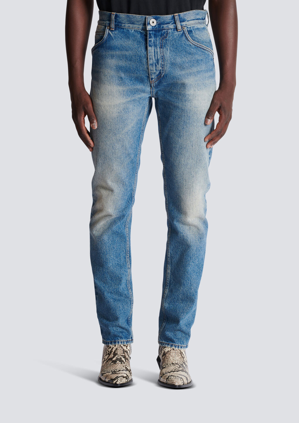 Balmain Mid-rise Straight-leg Jeans In Blue