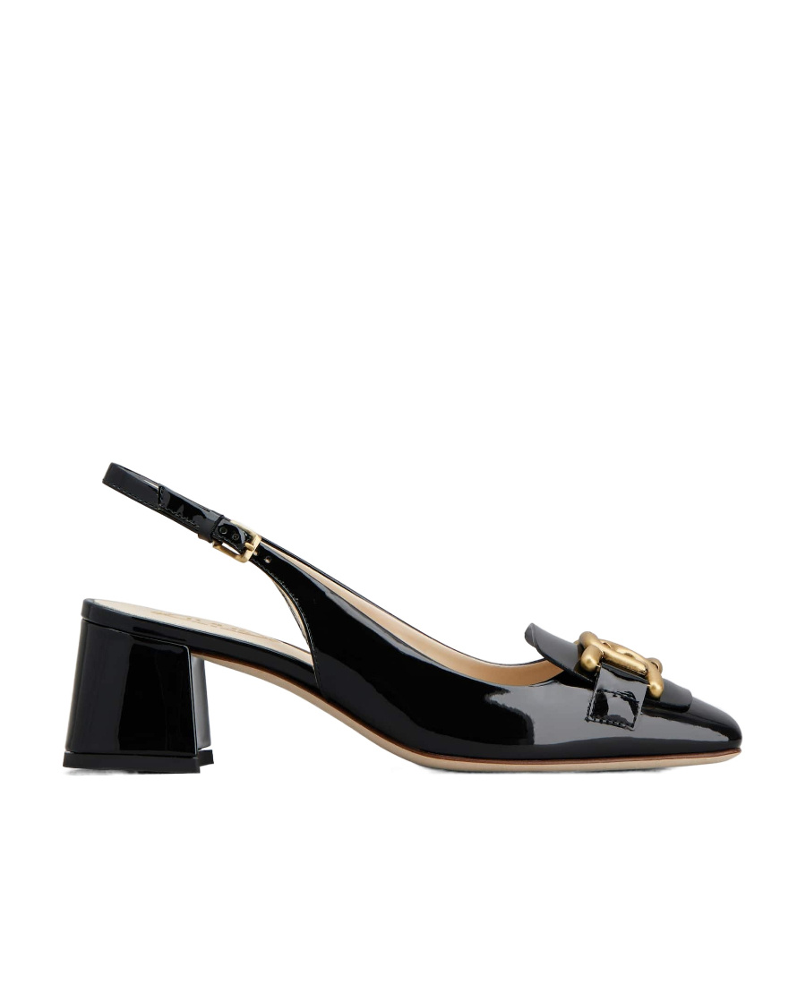 Shop Tod's Cuoio 50mm Logo-engraved Pumps In Black