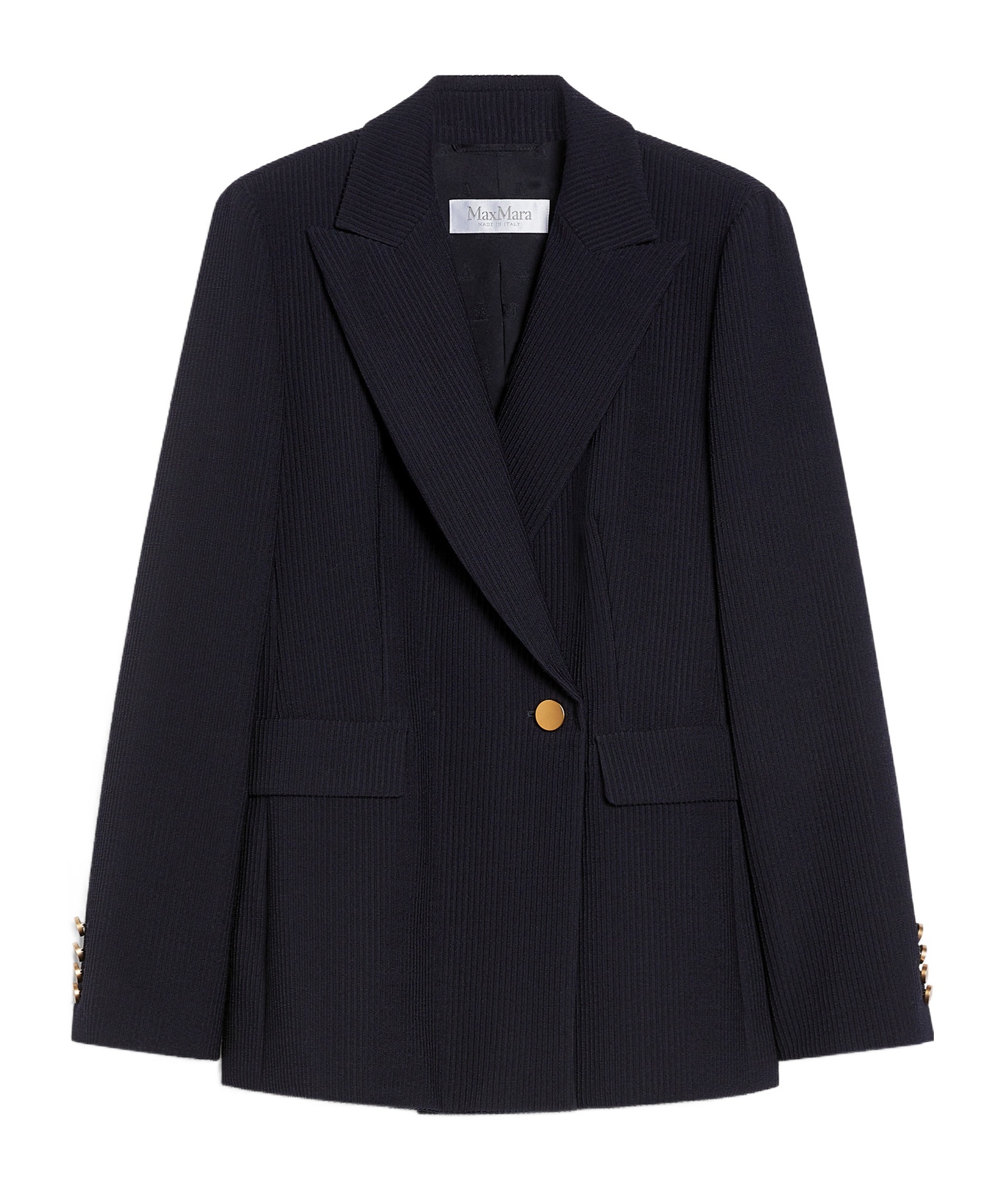 Max Mara Double-breasted Buttoned Jacket In Black