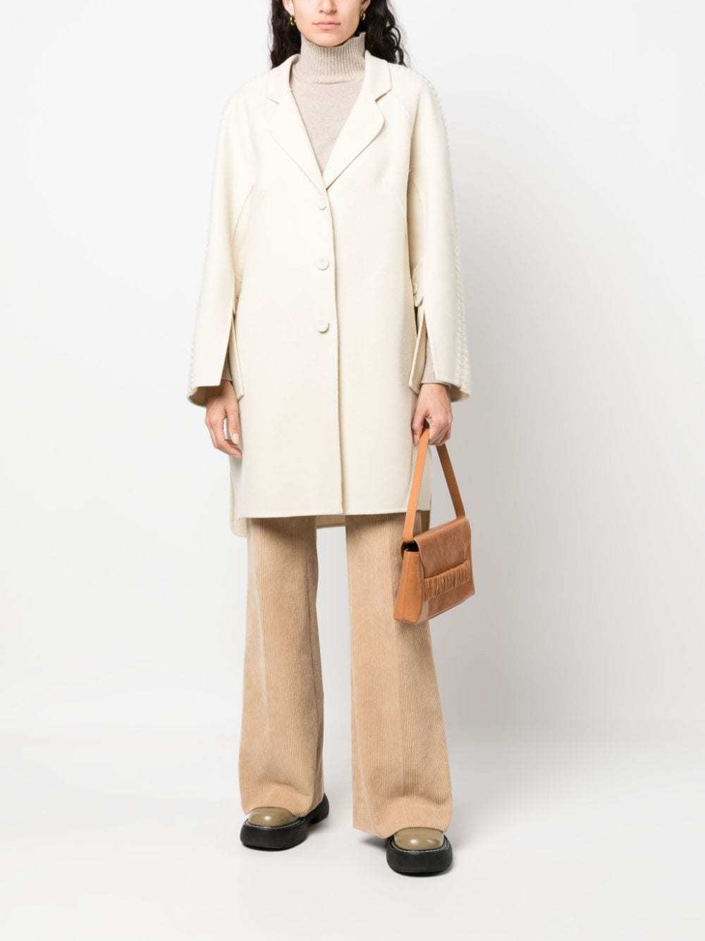 Ermanno Scervino Notched-lapels Wool Coat