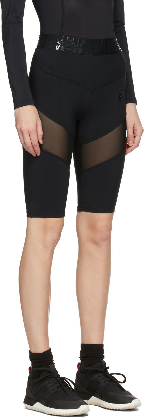 Moncler Logo-waist Biker Shorts In Black