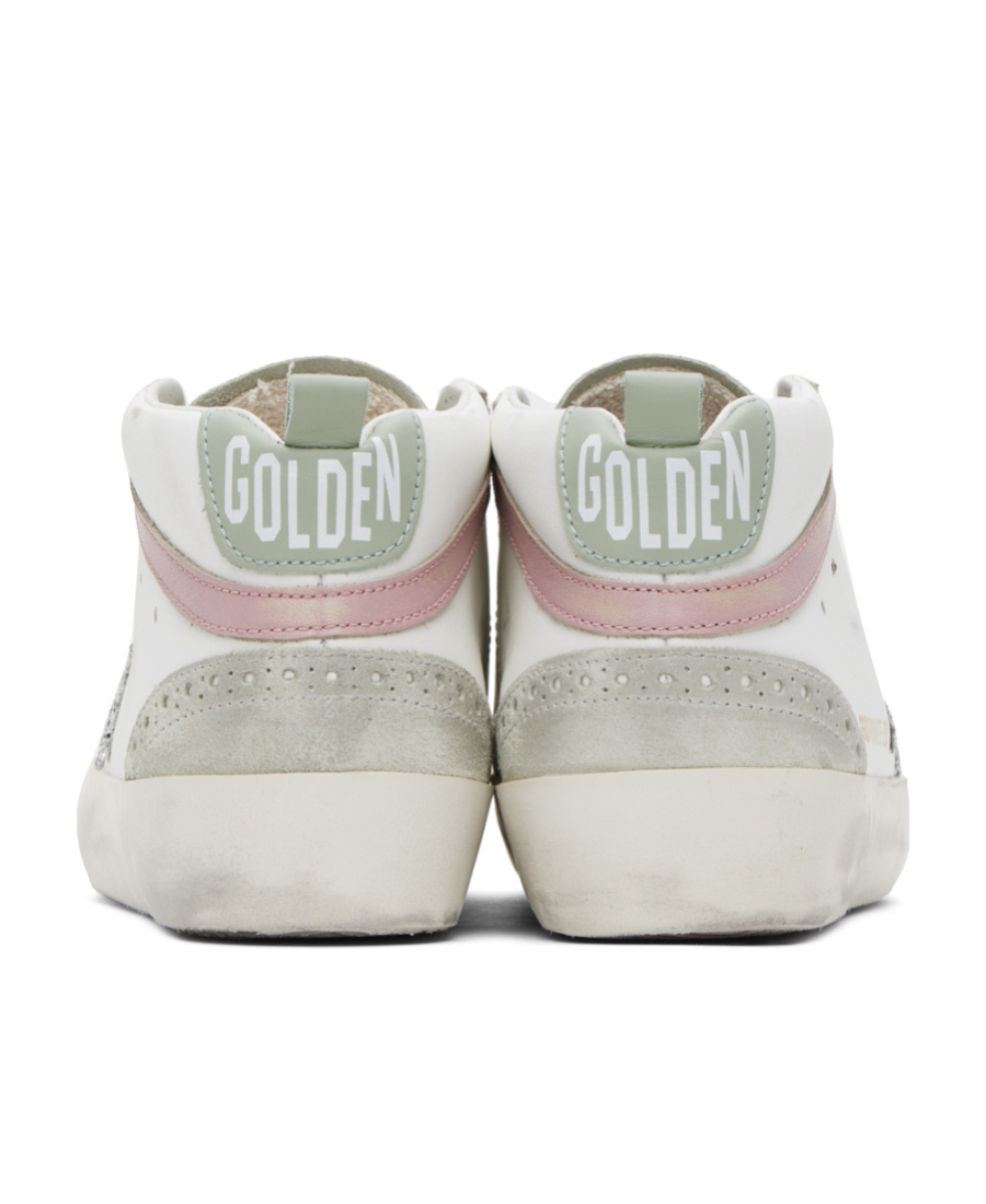 Golden Goose Ssense Exclusive White & Gray Mid Star Classic Sneakers In White