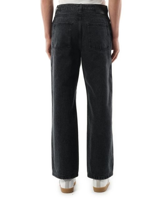 Loewe Mens Black Anagram-embellished Straight-leg Jeans In Black
