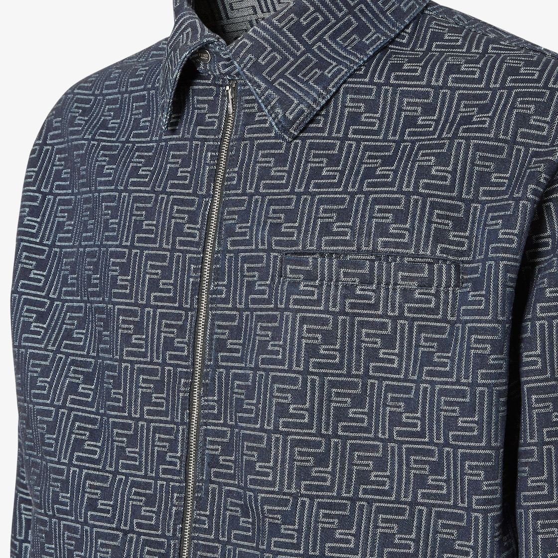Fendi Embroidered Denim Bomber Jacket
