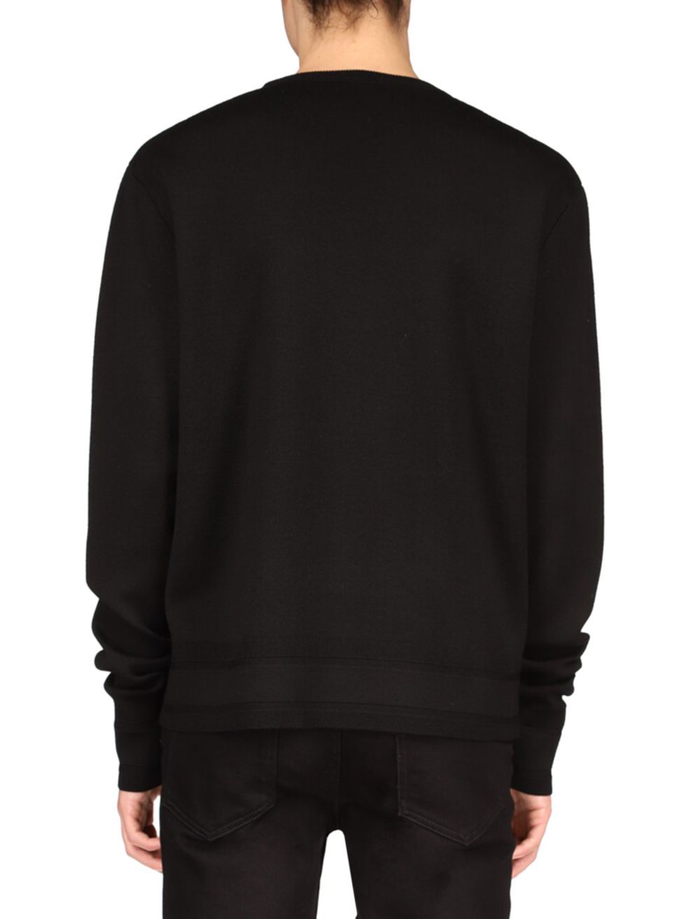 GIVENCHY STUDDED-LOGO WOOL JUMPER