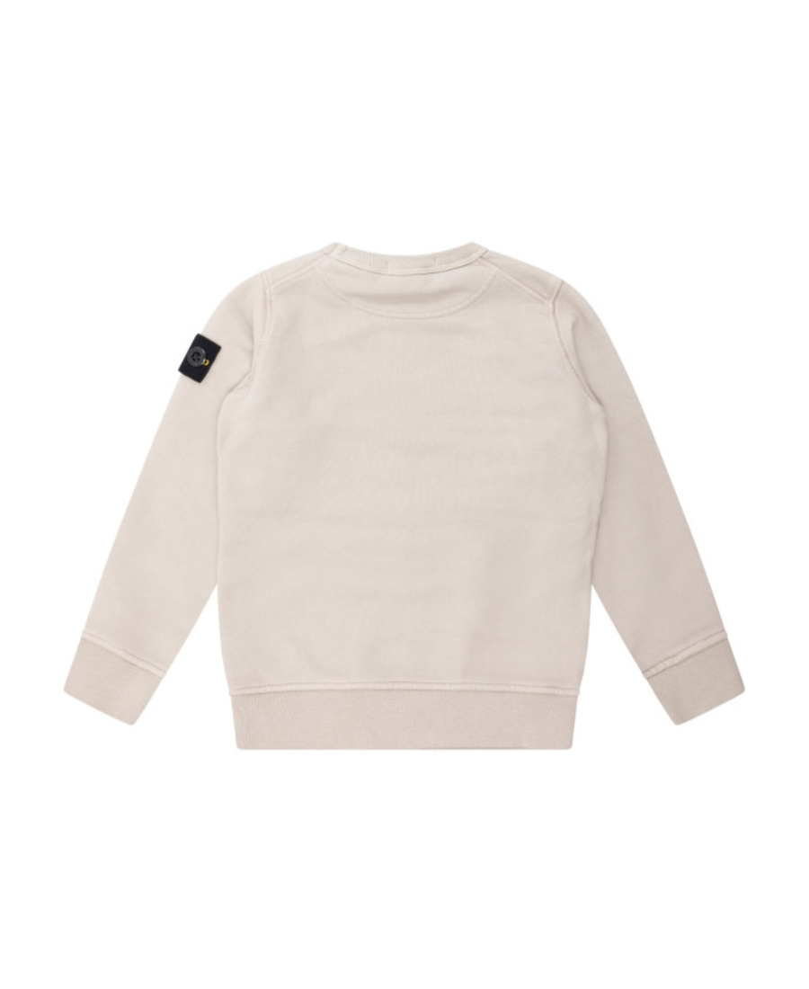 Stone Island Compass-patch Cotton Sweatshirt In Gray