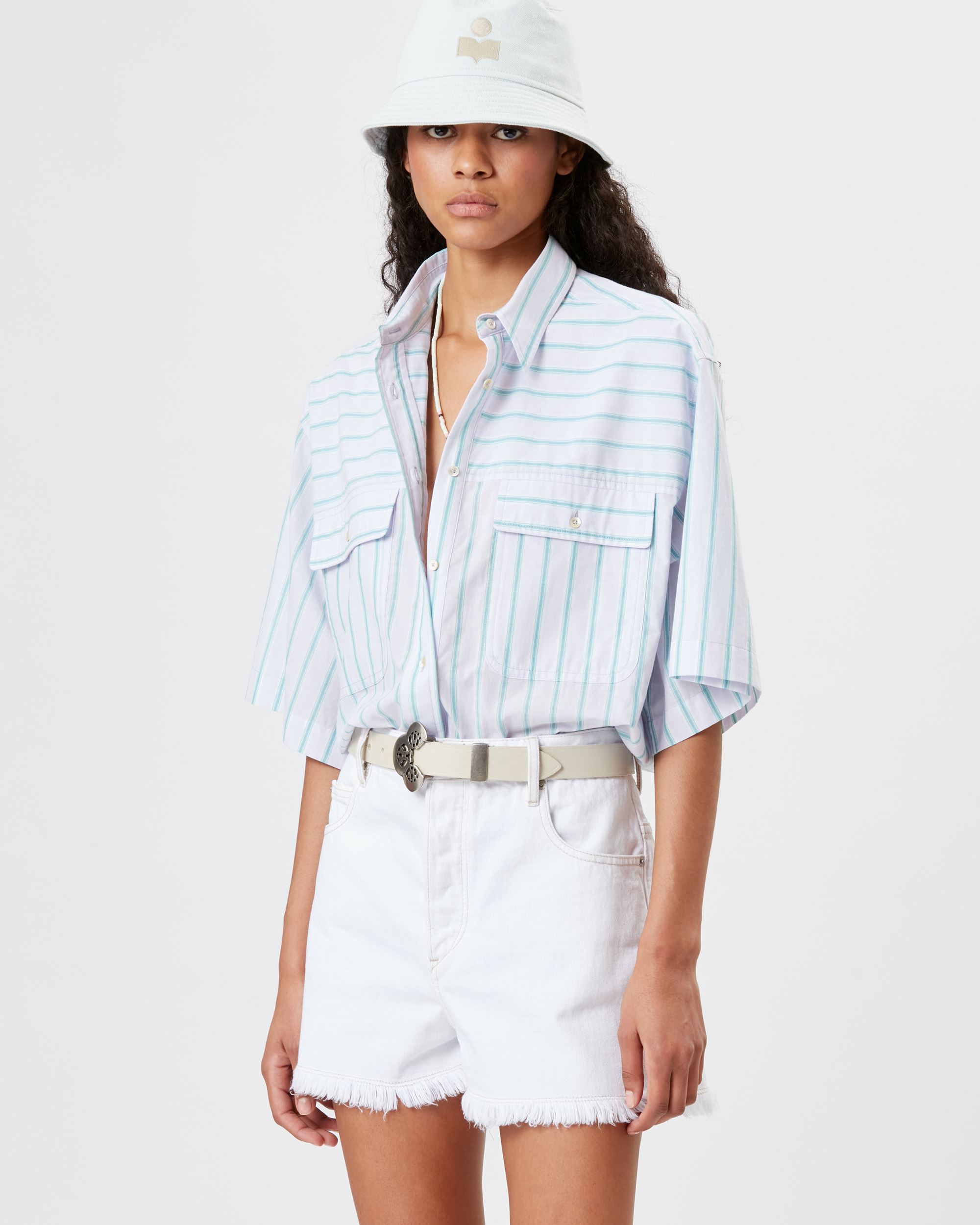 Isabel Marant Étoile Striped Shirt In White