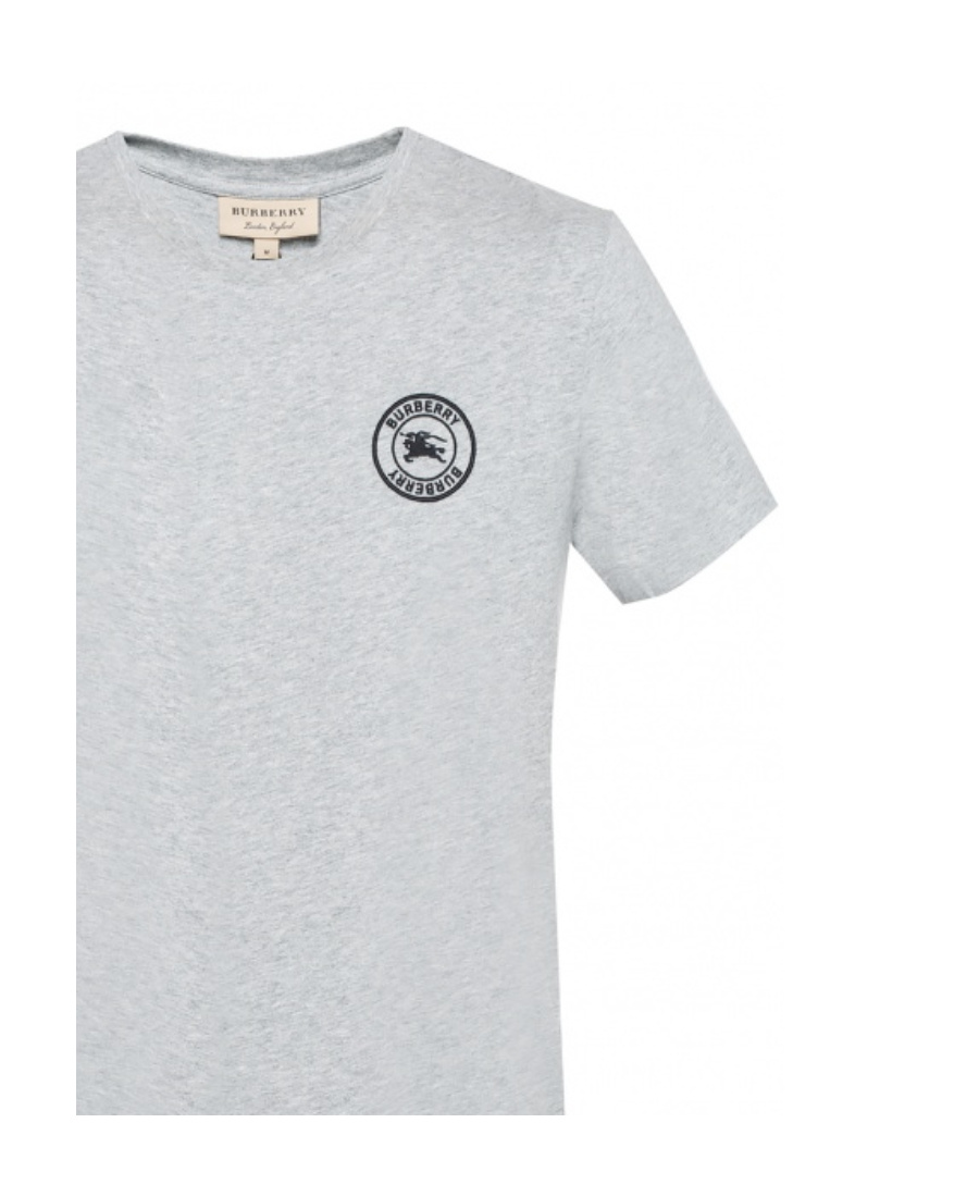 Shop Burberry Logo T-shirt In Gray