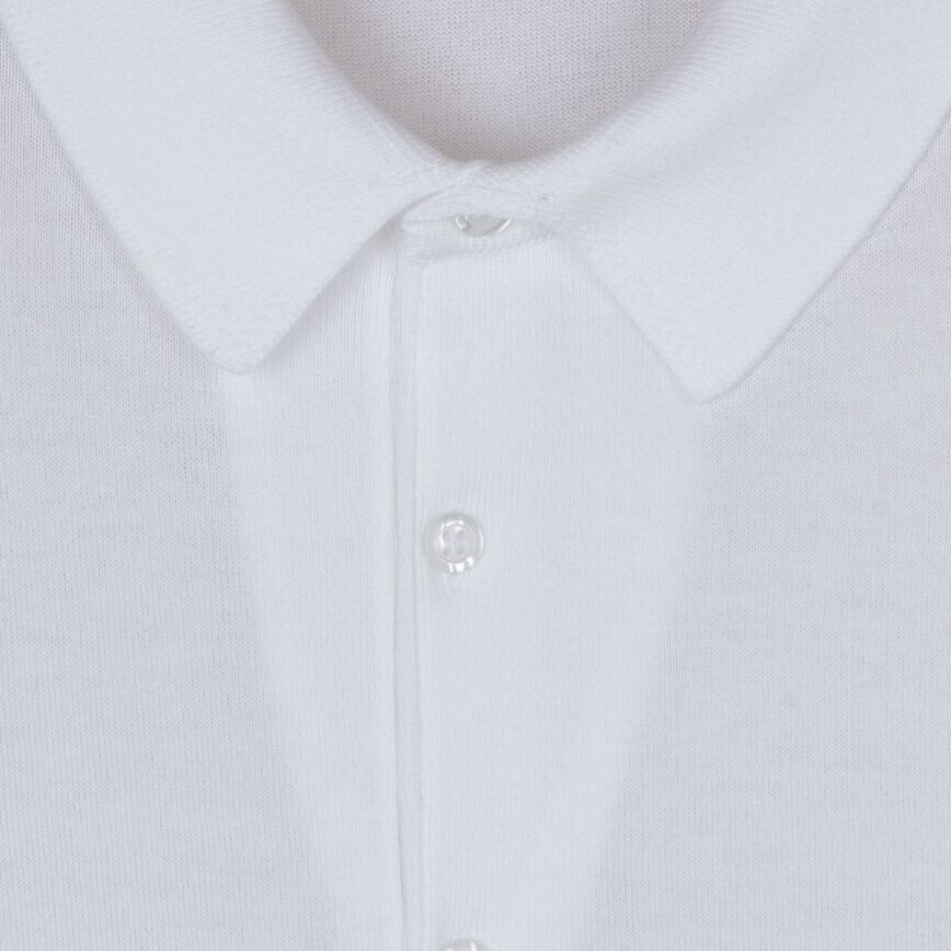 John Smedley Bradwell Long-sleeve Polo Shirt In White