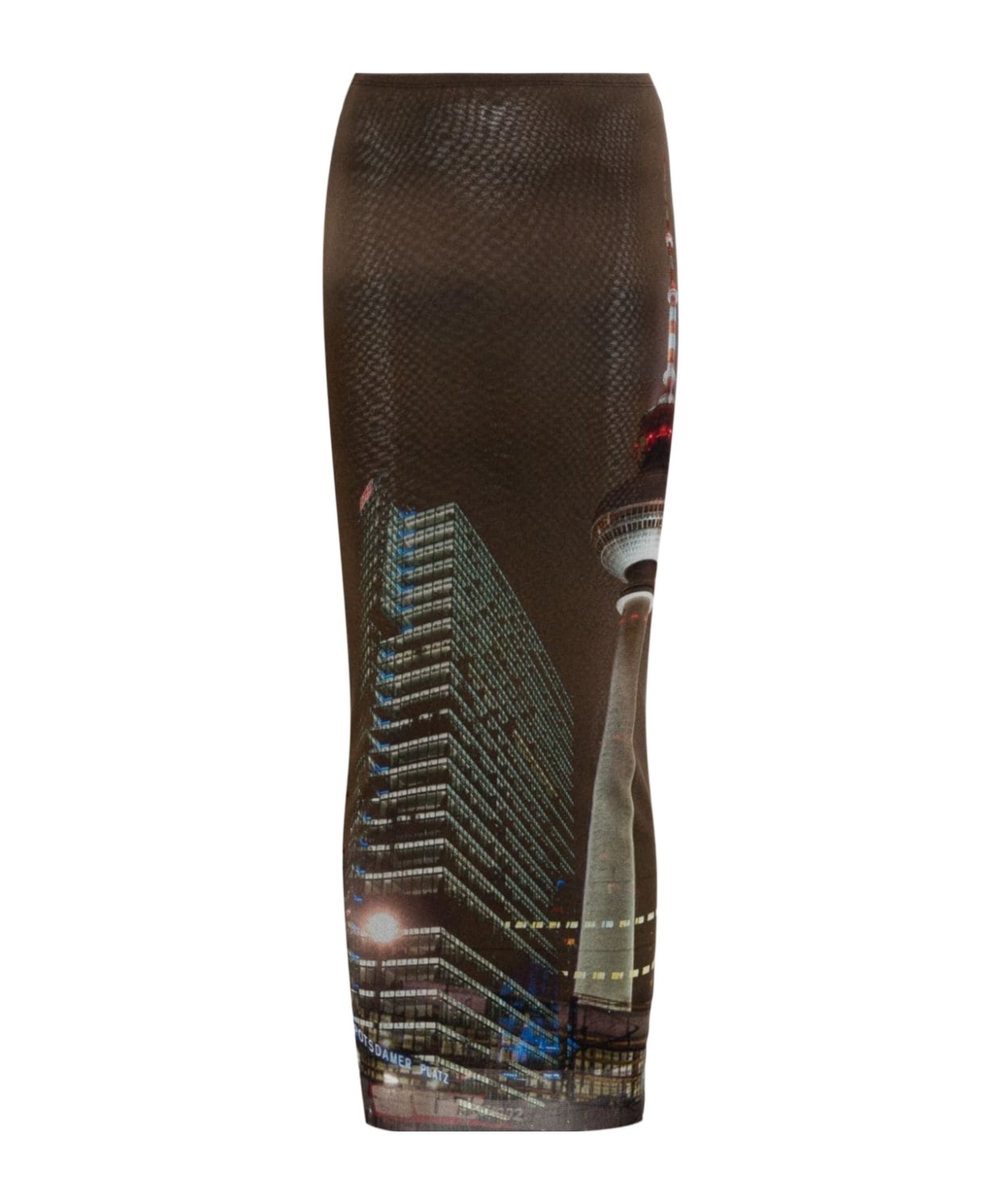 Jean Paul Gaultier Brown Shayne Oliver Edition Maxi Skirt In Black