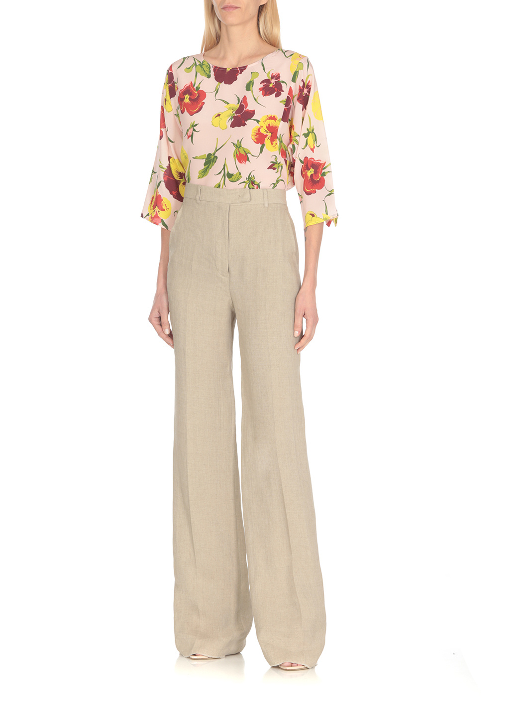 Max Mara Straight Casual Pants In Nude