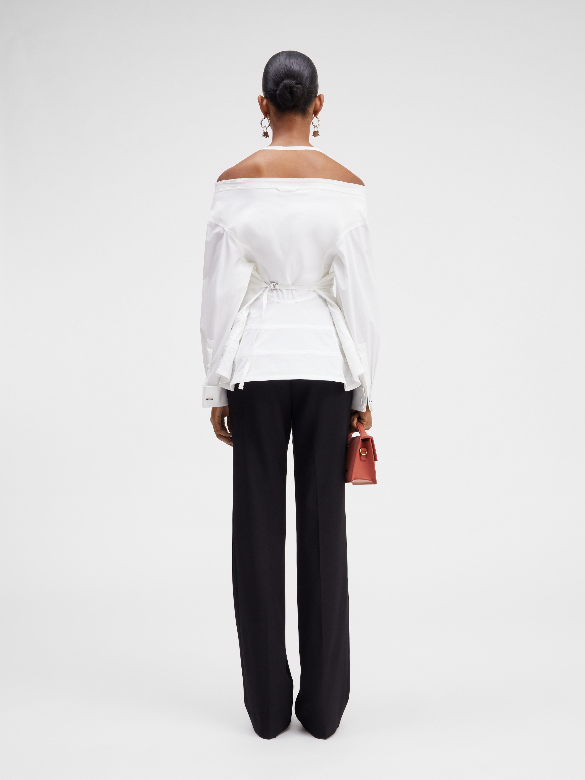 Jacquemus La Chemise Peplo Blouse In White