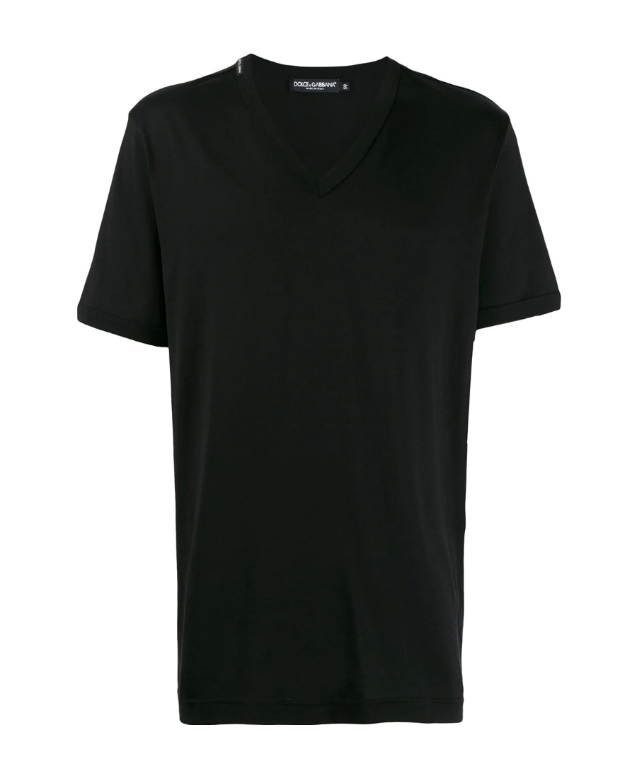 Dolce & Gabbana V-neck T-shirt In Black