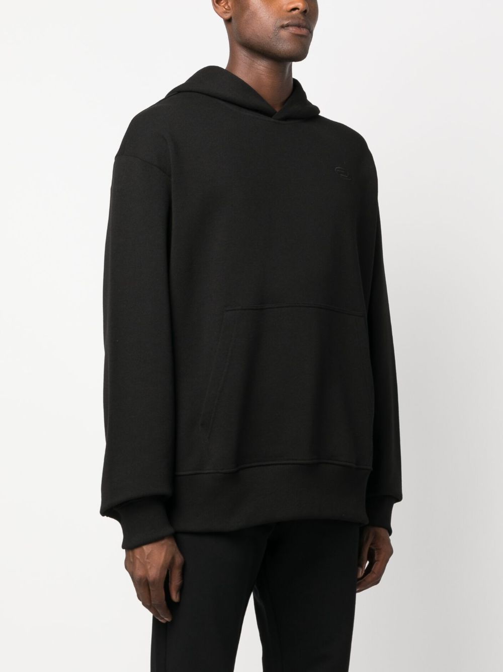 Diesel S-ginn-hood-d Logo-print Hoodie In Black