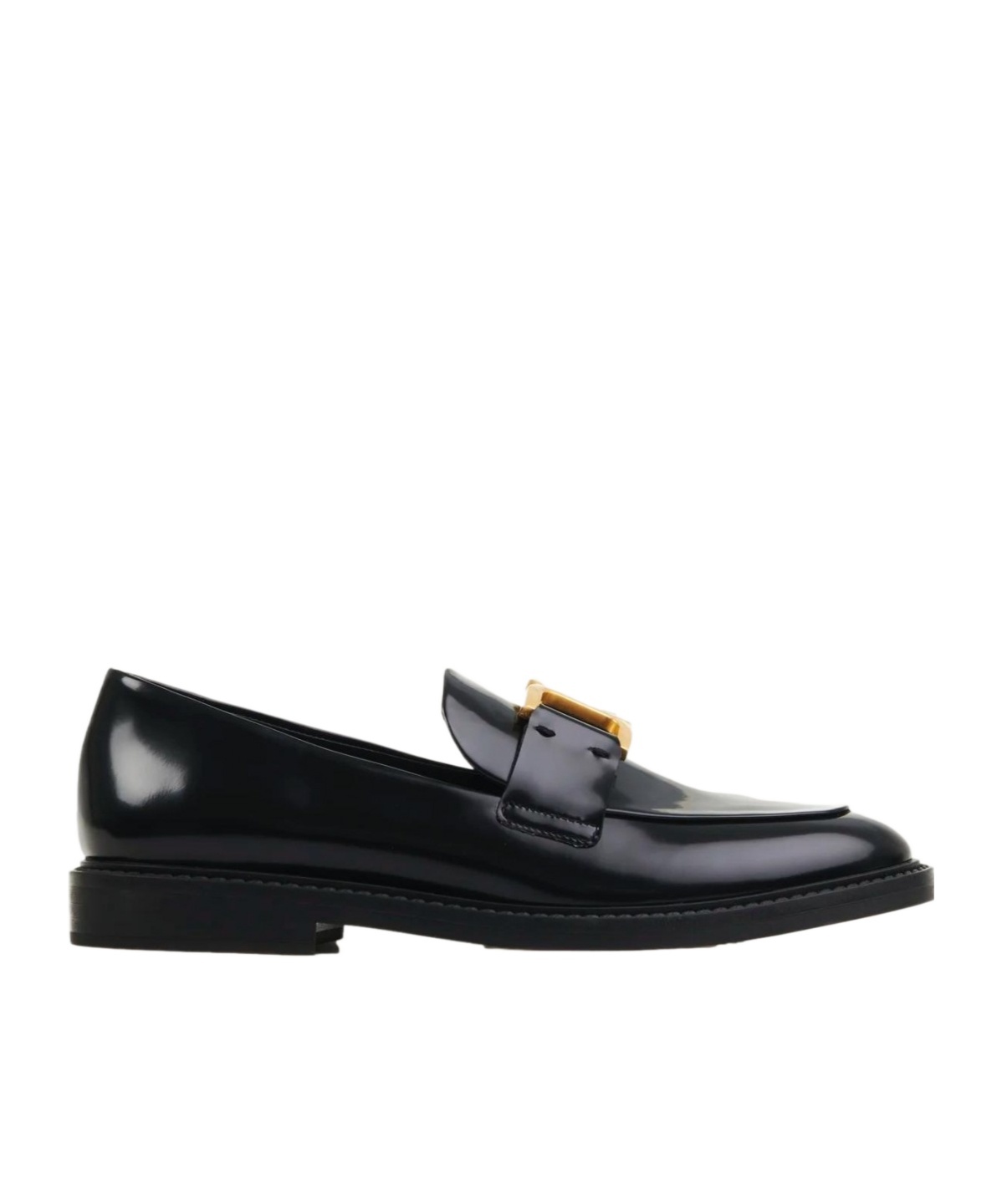 Chloé Marcie Black Brushed Calf Leather Loafer In Black