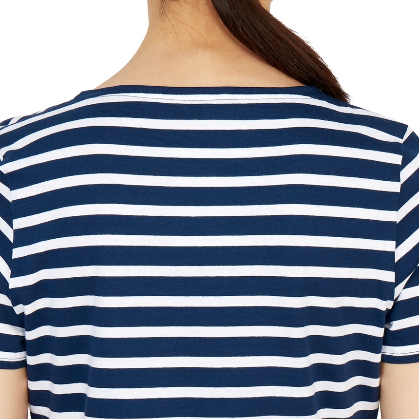 Saint James Striped Graphic T-shirt In Blue