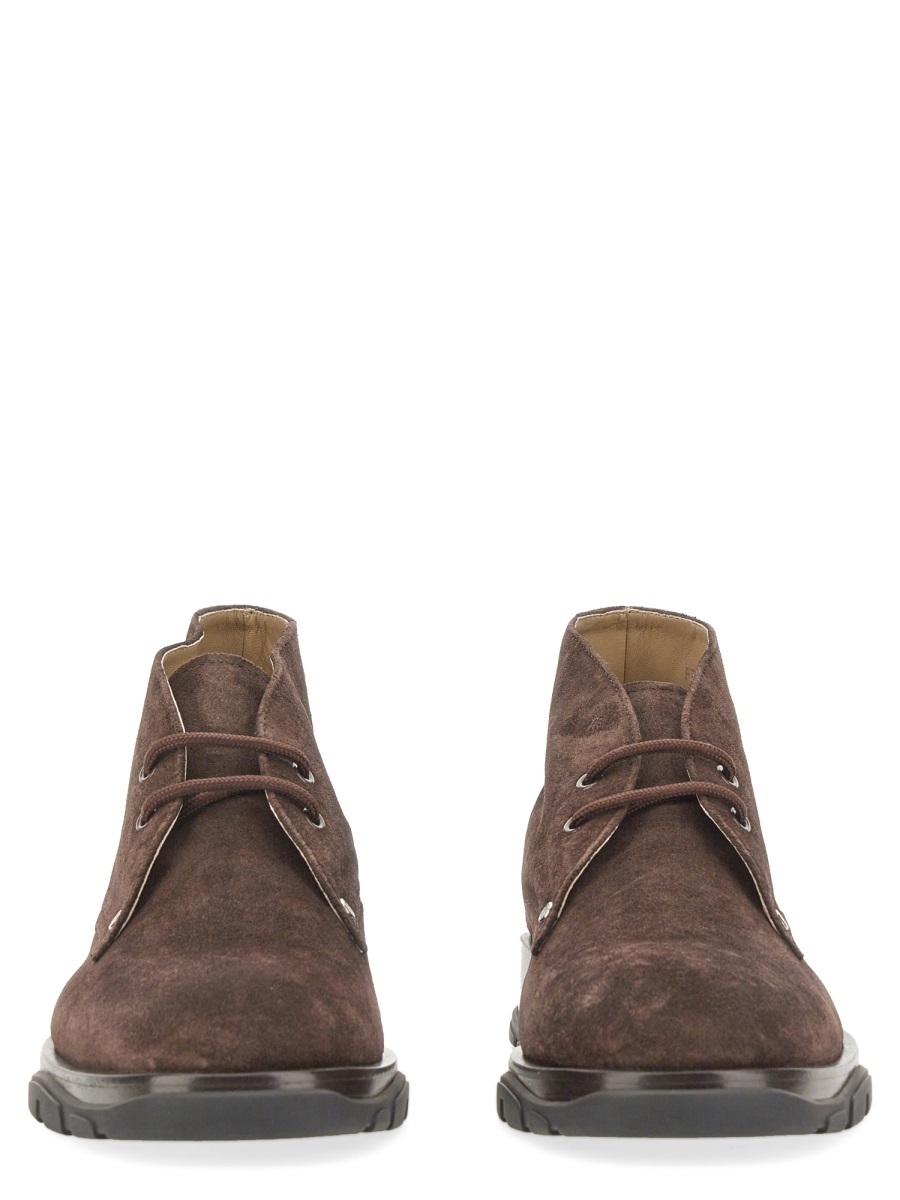 Alexander Mcqueen Men Suede Boot In Green