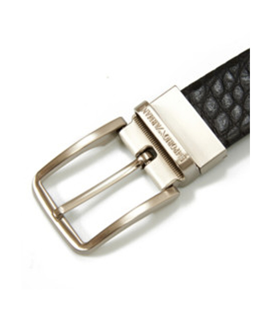 Giorgio Armani Printing Needle Buckle Belt In Black