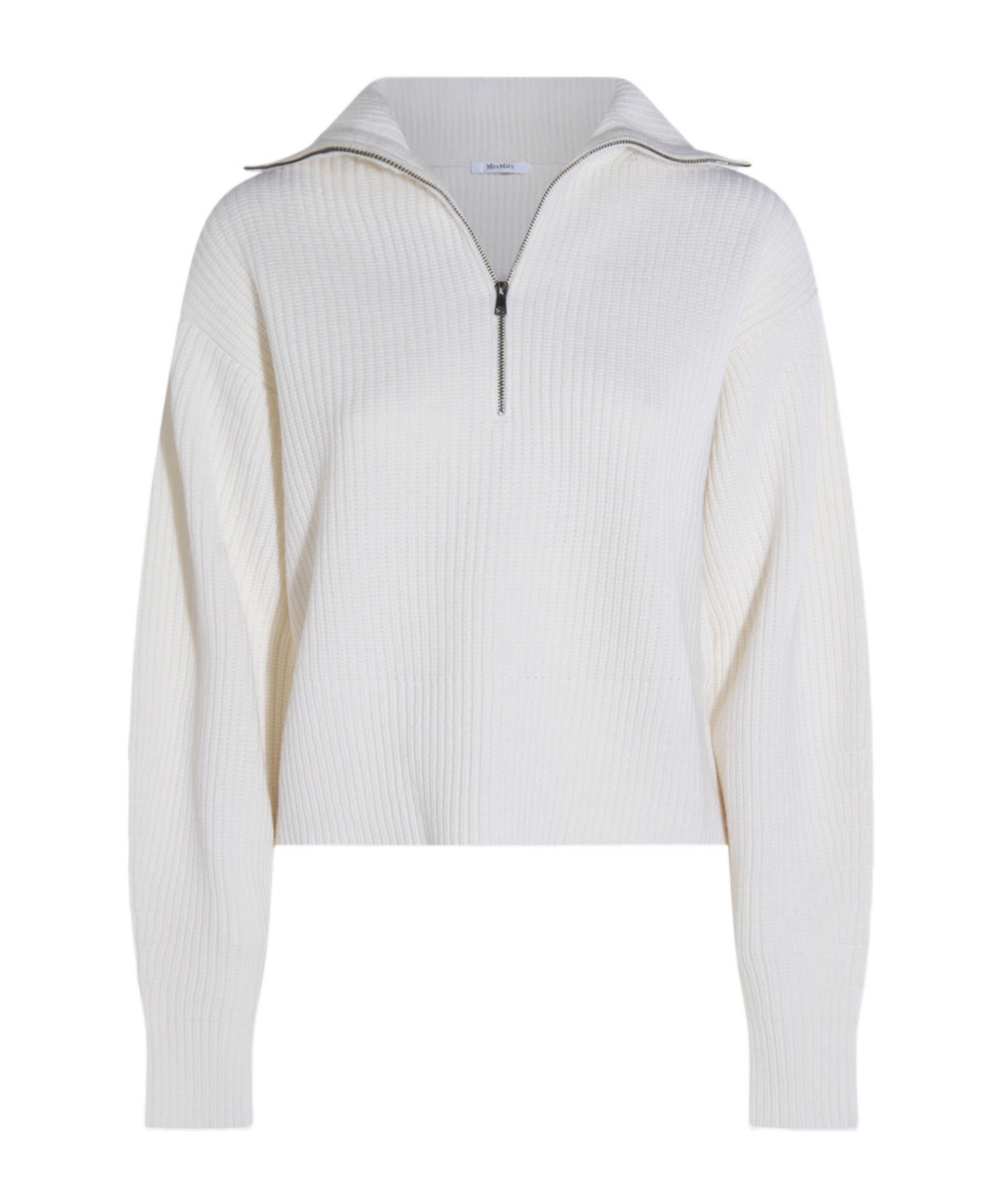 Max Mara Long-sleeved Sweater In White