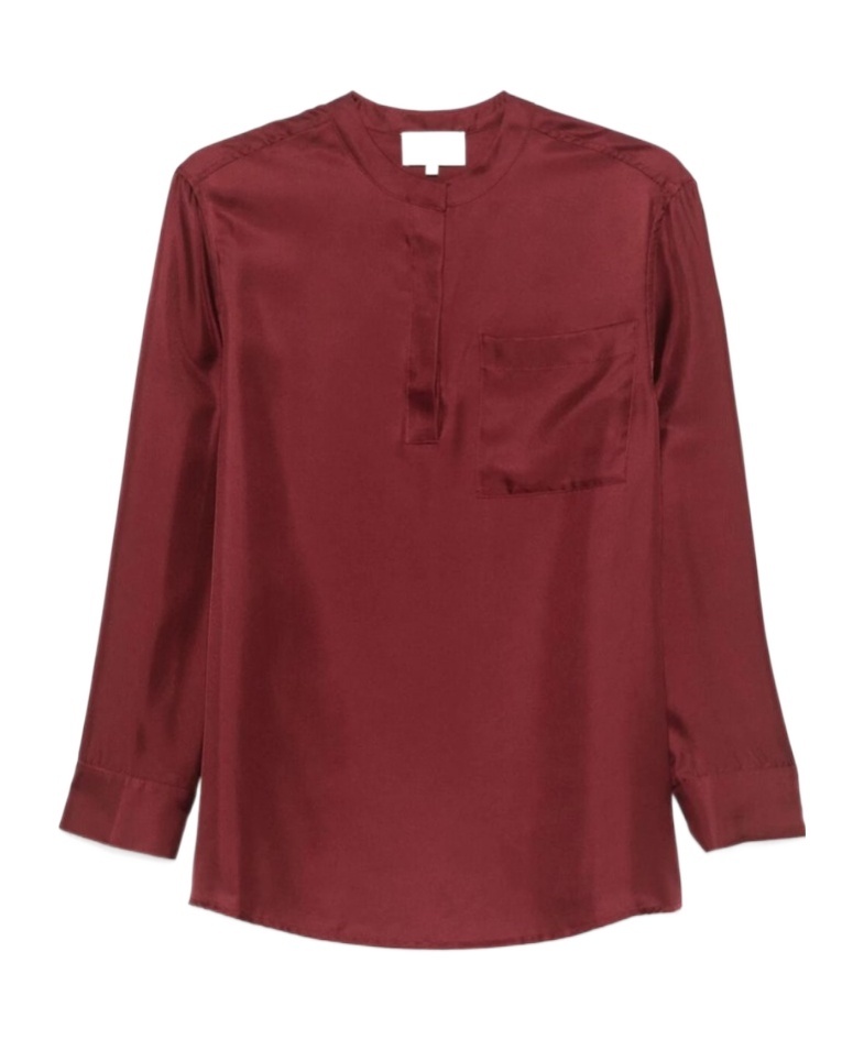 Loulou Studio Eden Blouse In Burgundy