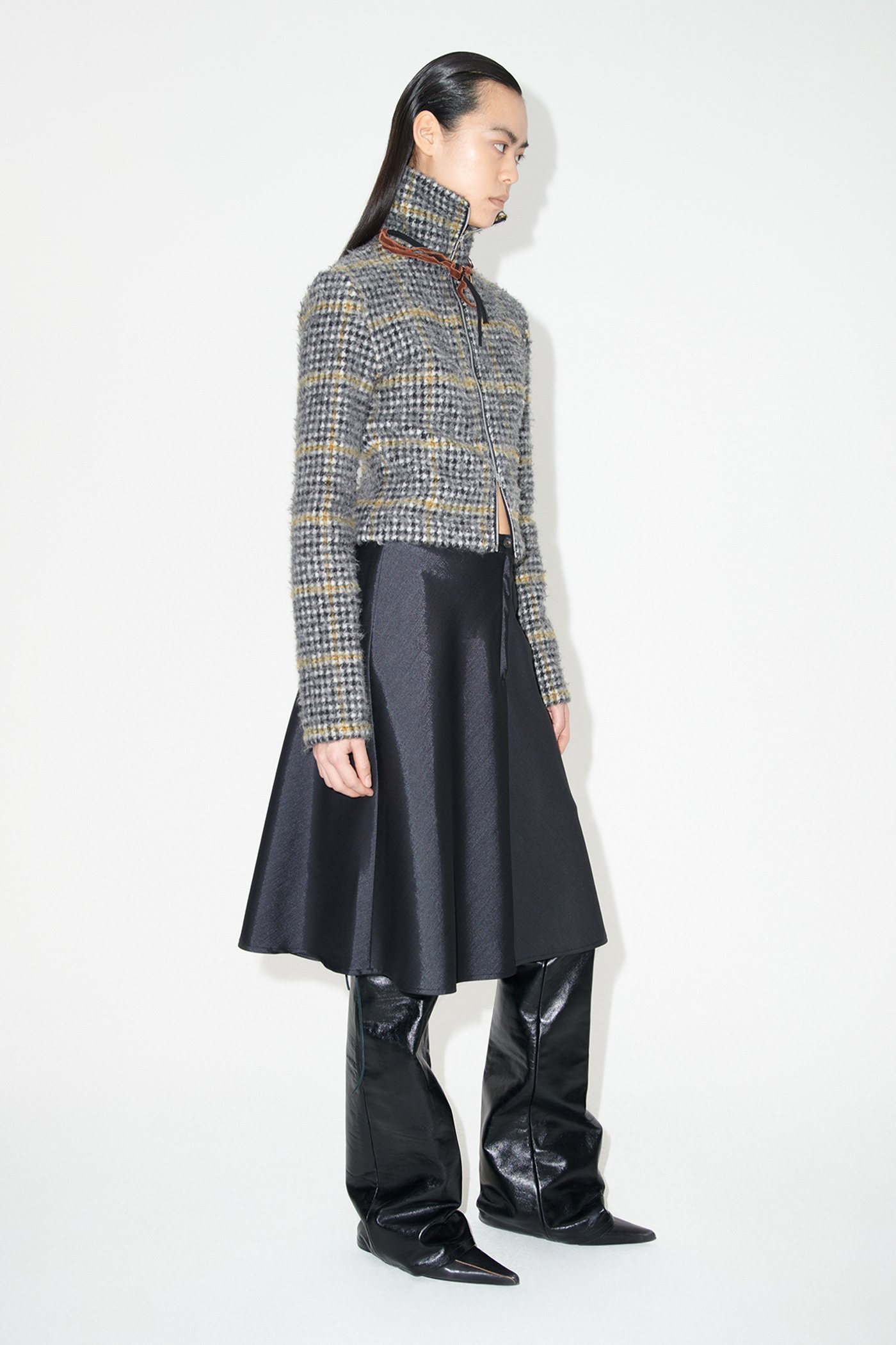 Shop Our Legacy Curtain High-rise Wool Skirt In Black