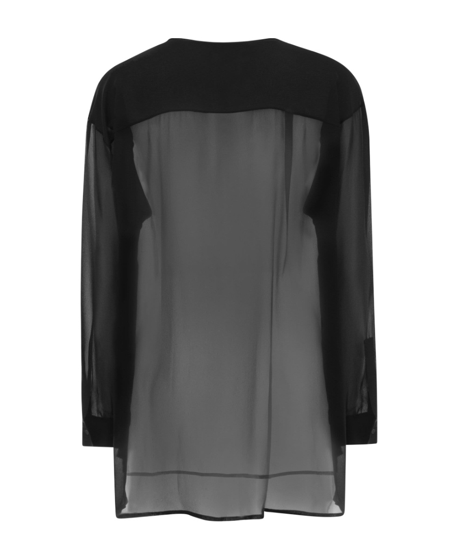 Fabiana Filippi Semi-sheer Blouse In Black