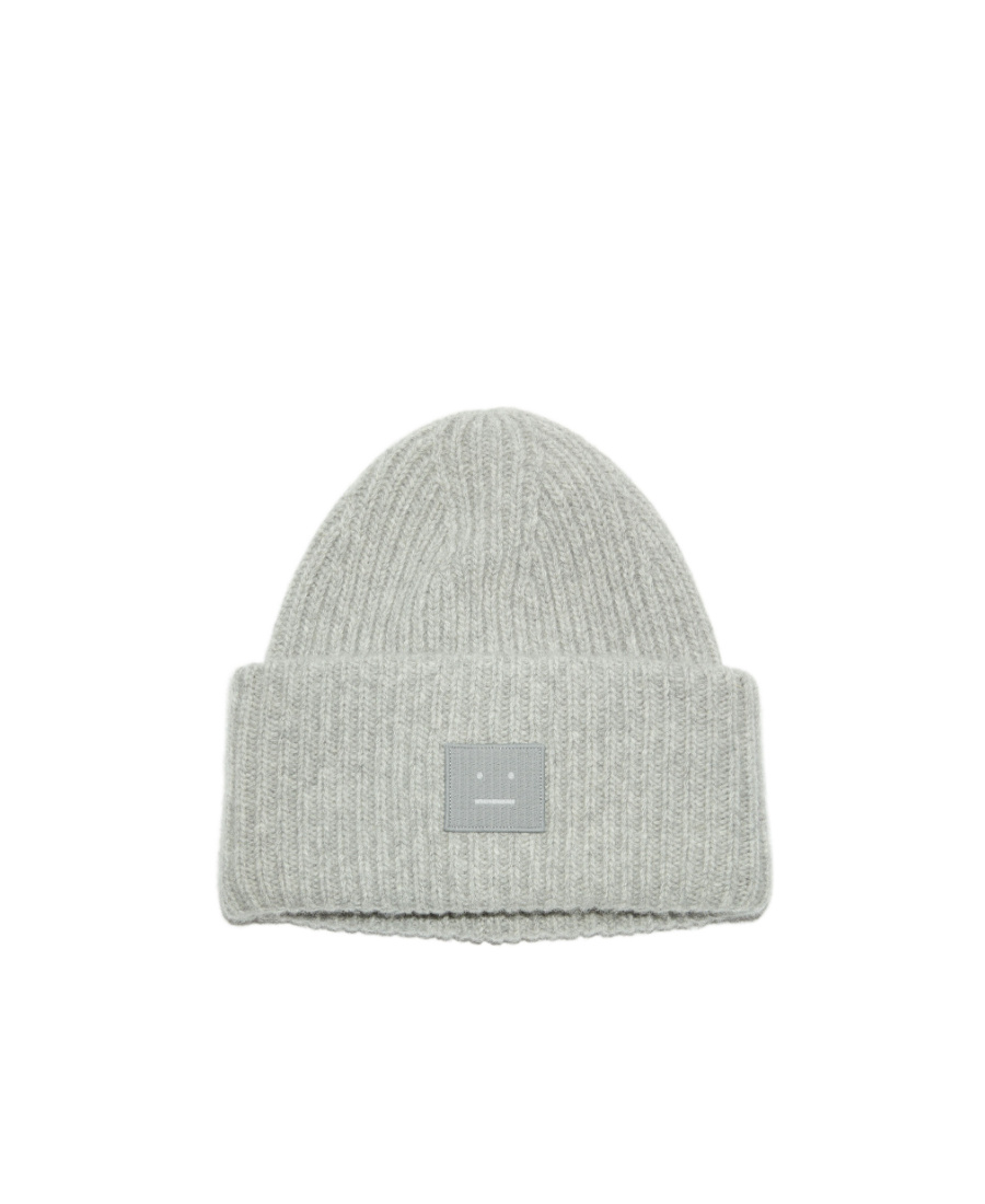 ACNE STUDIOS LOGO-APPLIQUÉ WOOL BEANIE