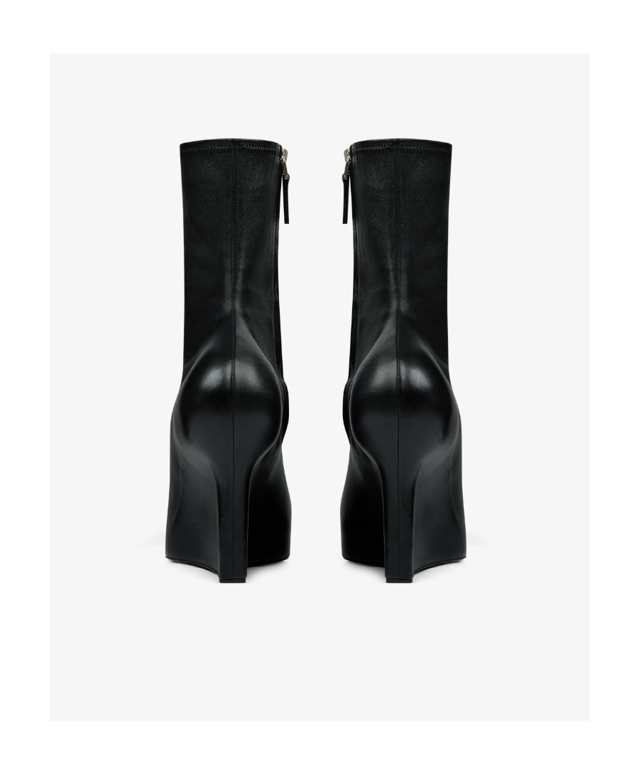 Givenchy Nappa Leather Ankle Boots With 8 Cm Wedge Height In Black