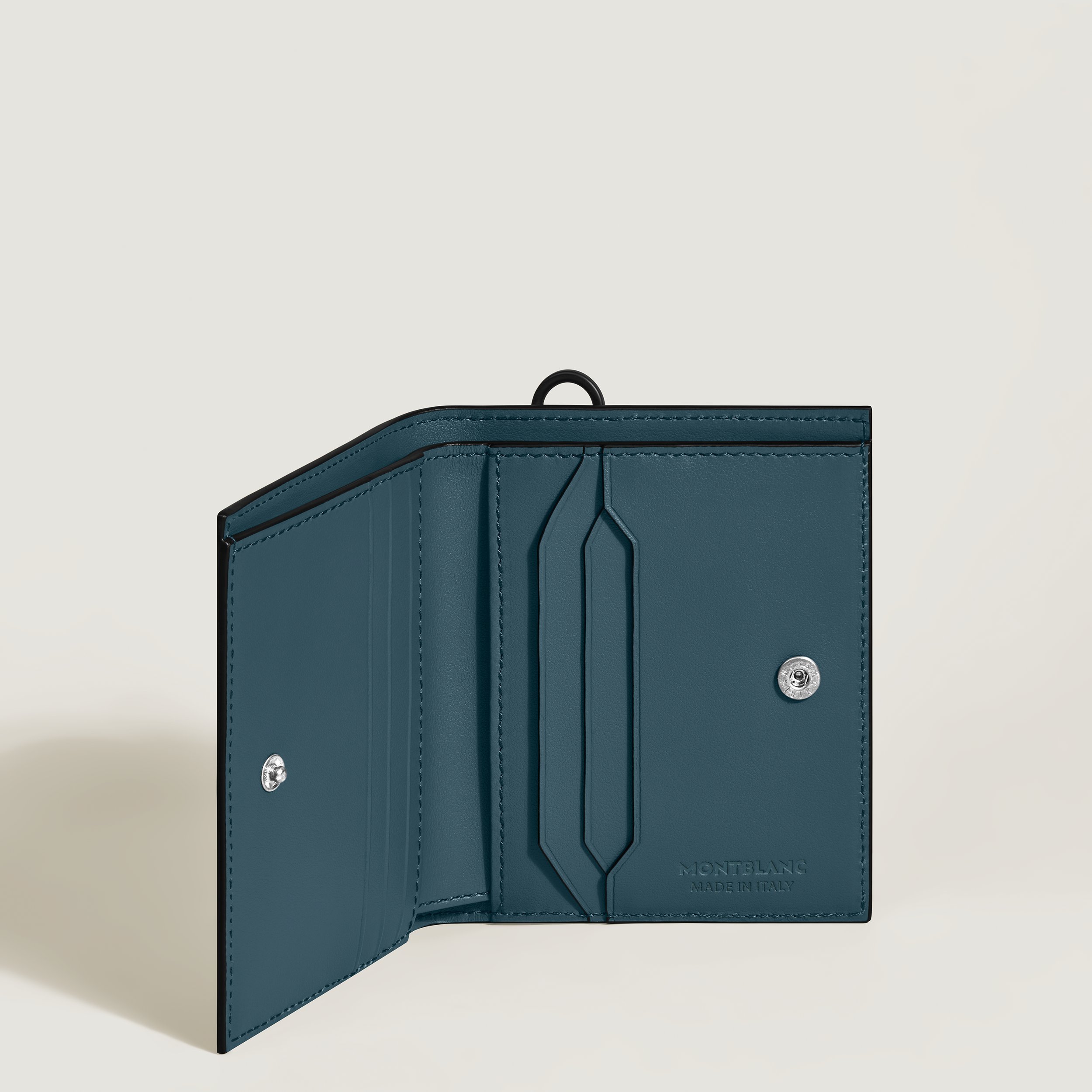 Montblanc Logo-detailed Compact Wallet In Blue