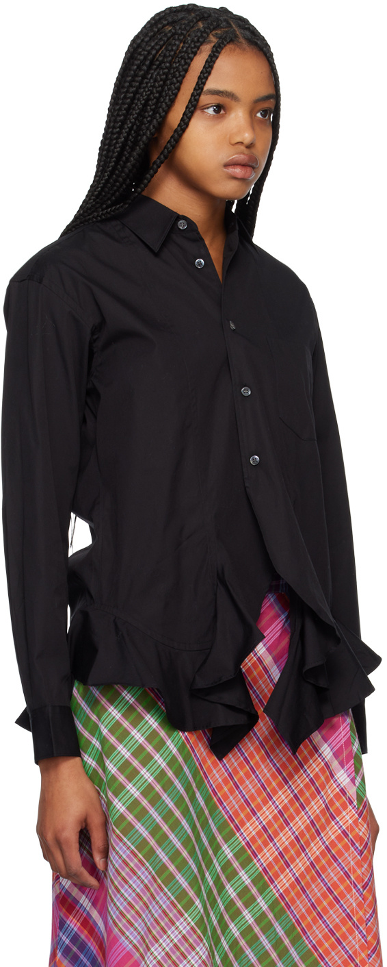 Shop Comme Des Garçons Lapel Long-sleeved Shirt