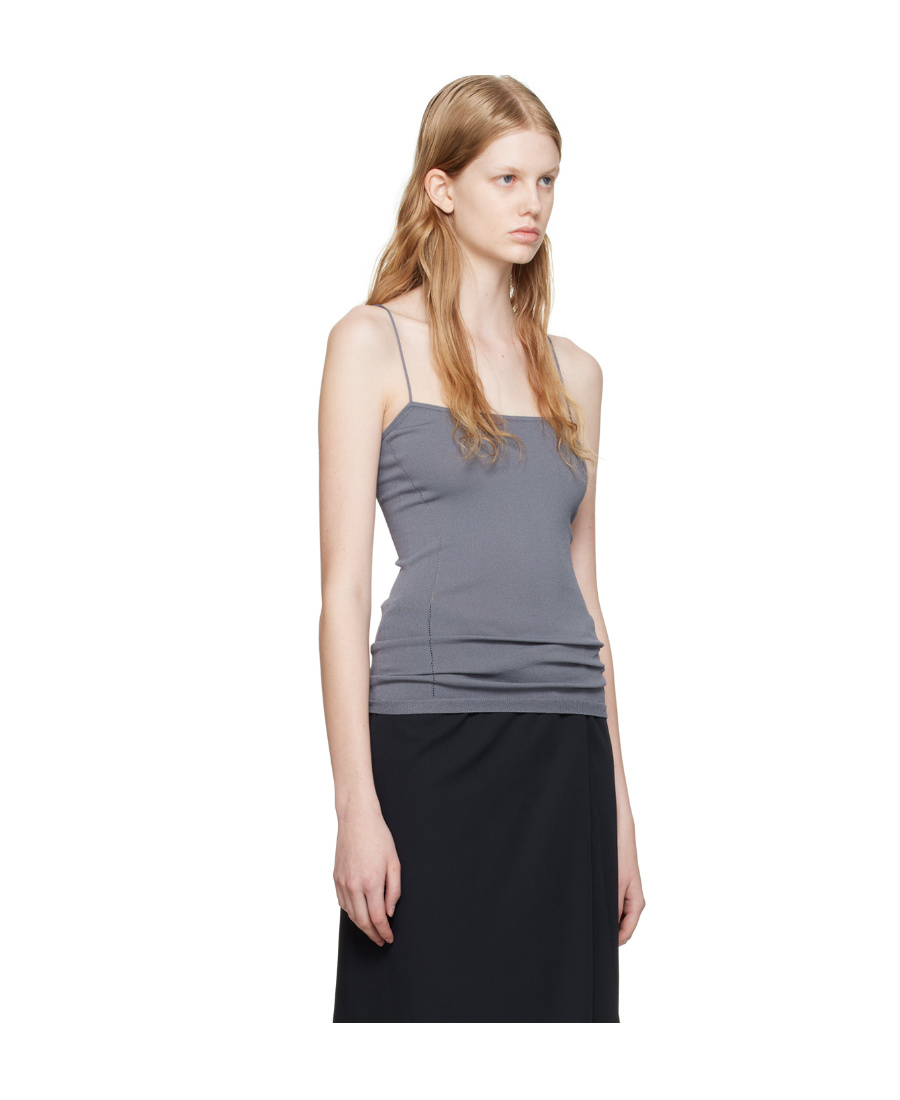 Lemaire Darted Fitted Viscose Tank Top In Nude