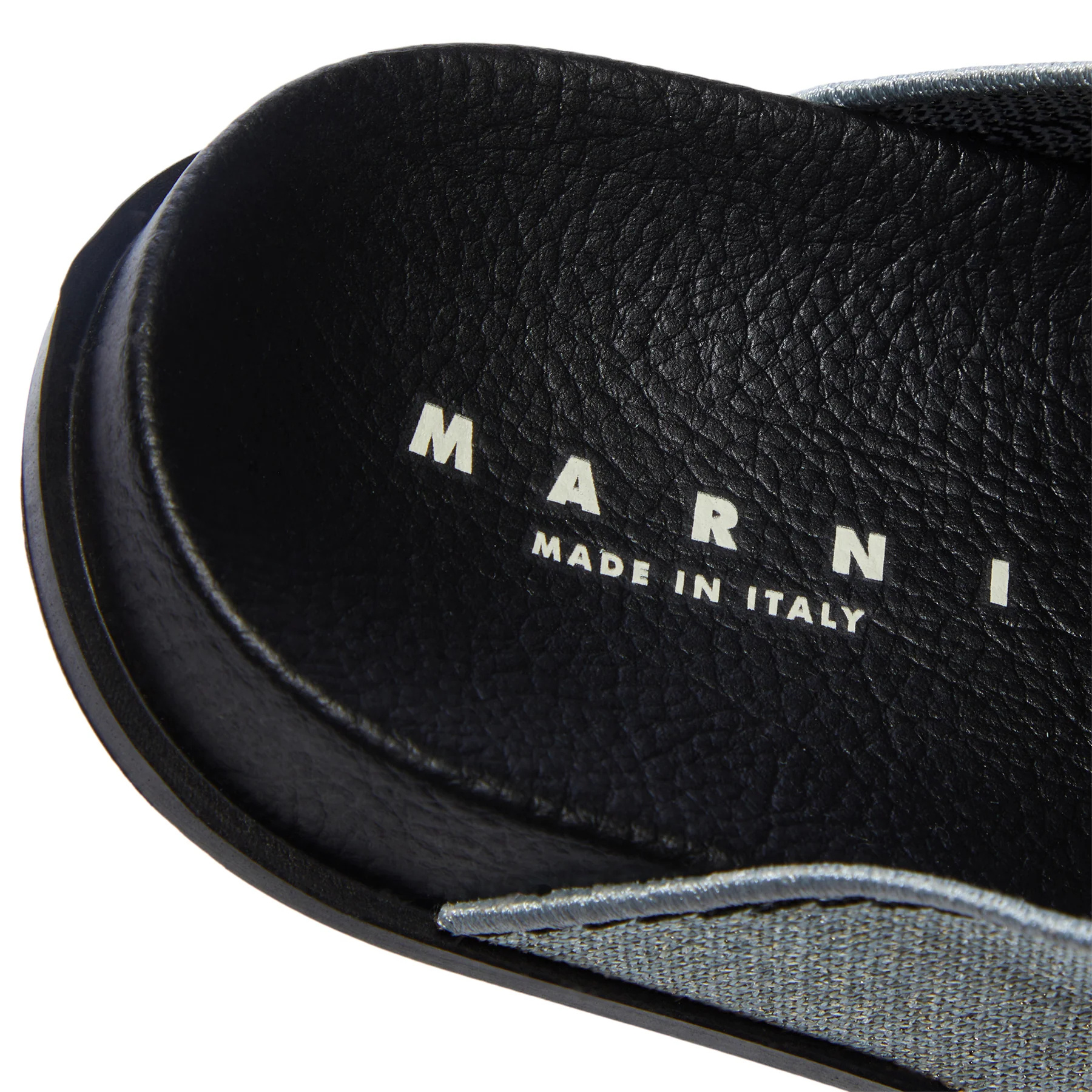 Shop Marni Jacquard Logo Flip-flops In Gray