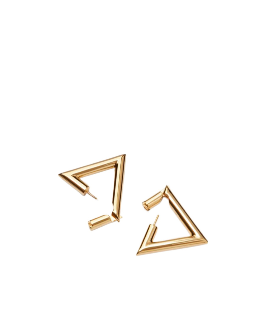 Valentino V Gold Hoop Earrings In Yellow