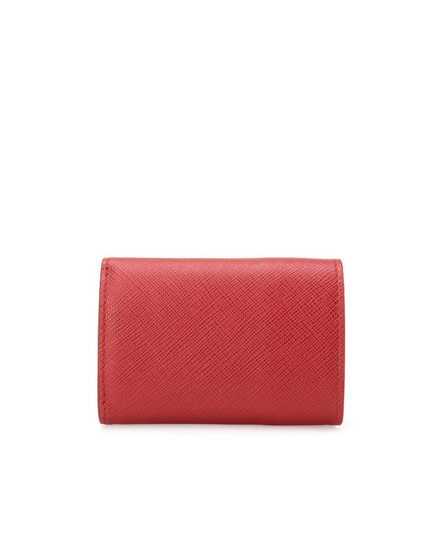 Prada Saffiano Leather Wallet In Red