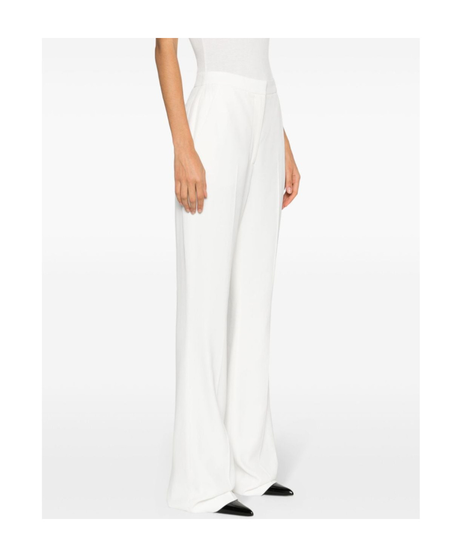 Alexander Mcqueen High-rise Flared Tailored Trousers In White