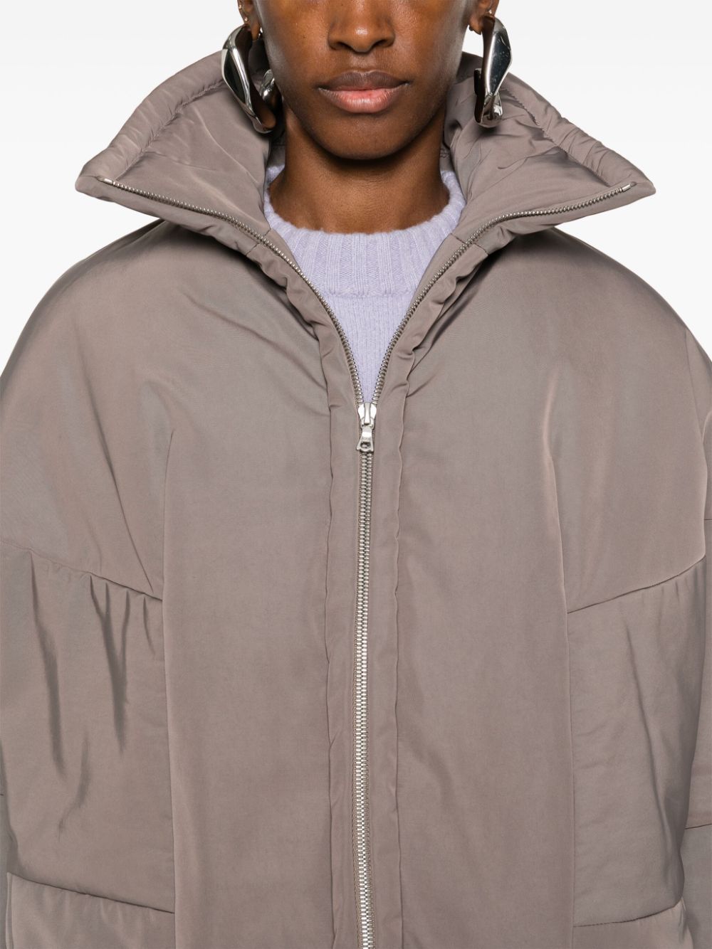 Dries Van Noten Long-sleeved Zipper Casual Jacket In Gray