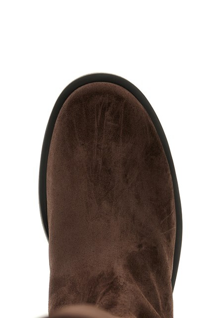 Stuart Weitzman Dark Brown 5050 Bold Fringe Boots In Black