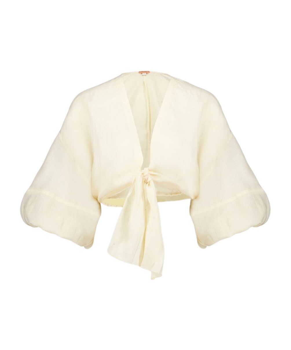 Johanna Ortiz Dreat Dreams Cropped Top In White