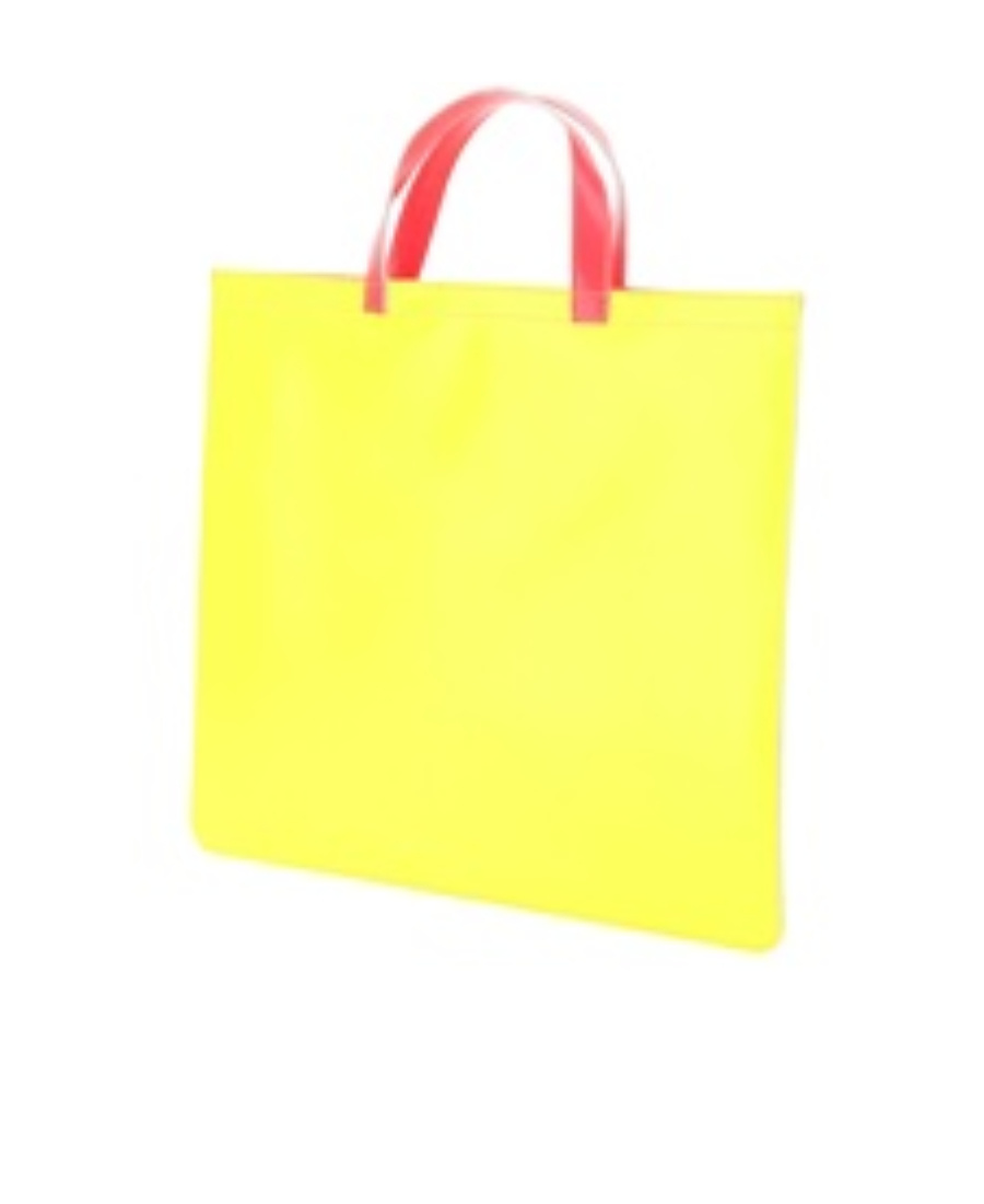 Comme Des Garçons Color-blocking Logo Handbag In Orange