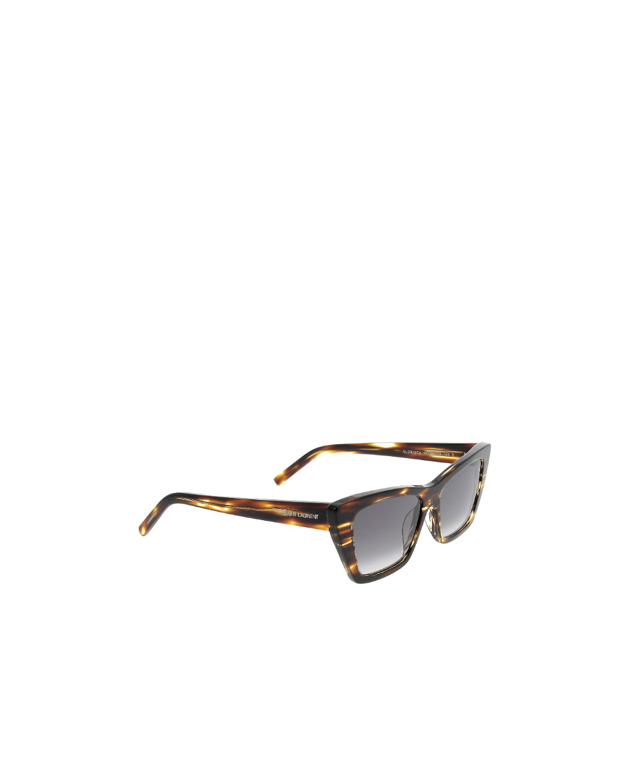 Saint Laurent Carolyn Recycled Acetate Cat-eye Sunglasses In Gray